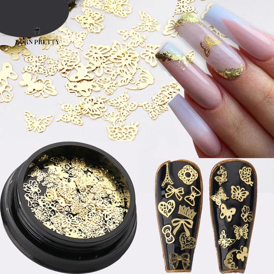 

Нежные металлические ногти ногти украшения пайетки тонкие чешуйки ногти красота