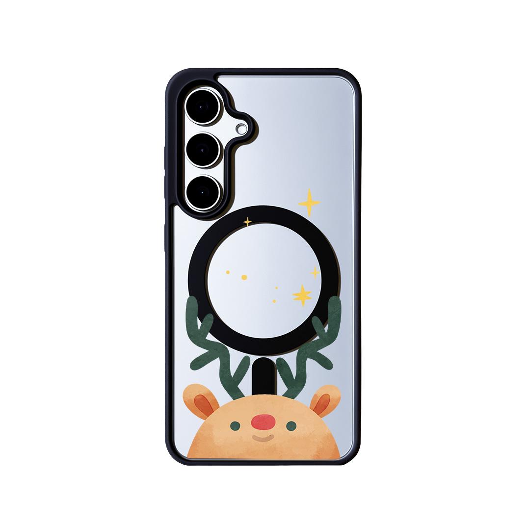 

For Samsung Galaxy S25 Christmas Series Magnetic Case EYCASE Pattern Print TPU + Acrylic Cover