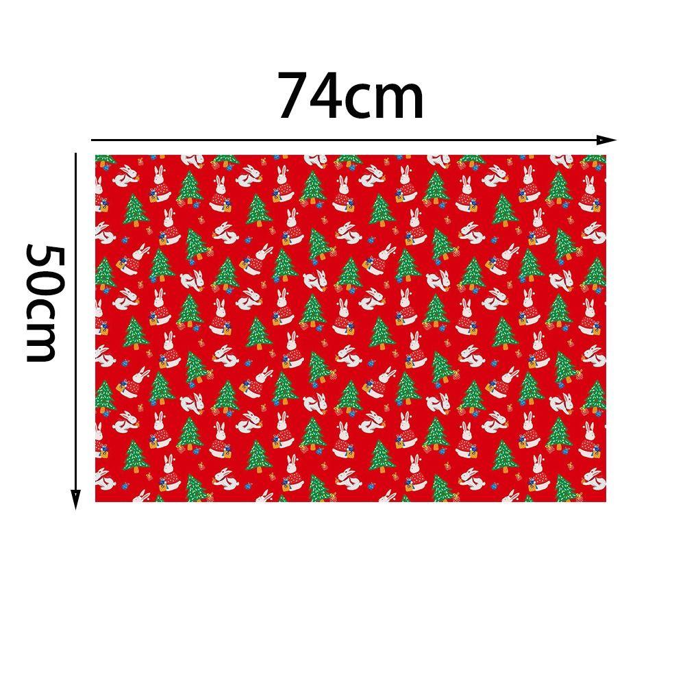 5PCS Festive Printed Christmas Wrapping Paper Gift Wrap Sheet Holiday Craft Supplies