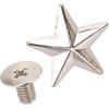 50 Sets Leather Rivets Screw Kit, 14mm Star Shape Rivet Studs Zinc Alloy Rivet for Shoes Bags Clothing Decoration(Silver)