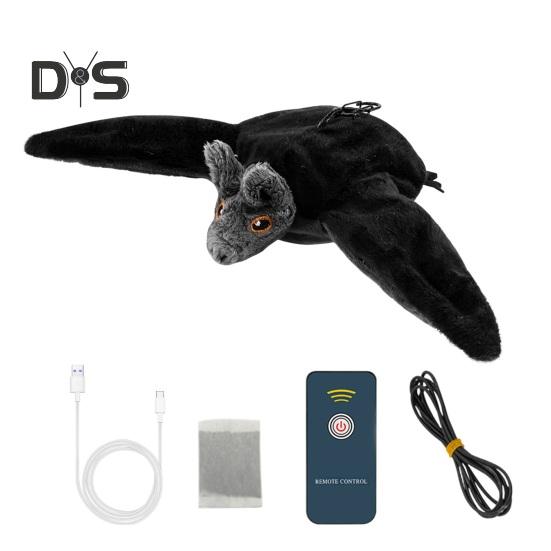 

Игрушка для кошек с хлопающими крыльями, перезаряжаемая через USB, интерактивная плюшевая игрушка летучая мышь, сова, курица, пищащая игрушка с кошачьей мятой, щебечущие животные, электрическая игрушка C