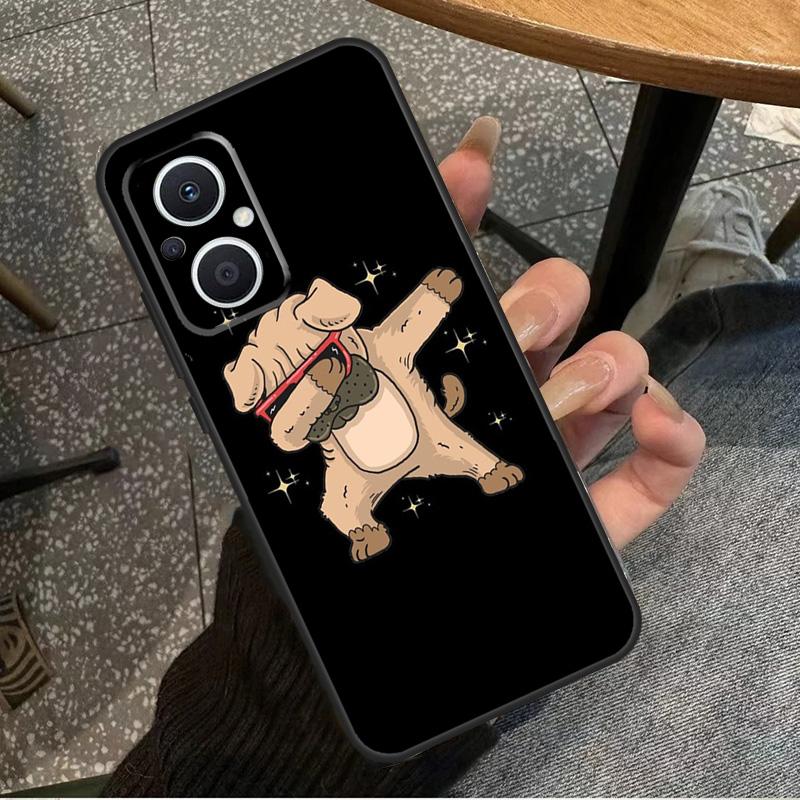 Cute Pug Dog Case For OPPO Reno 7 8 10 Pro 8T 2Z 4Z 5Z 6 Lite OPPO Find X6 Pro X2 X5 Lite X3 Neo Cover