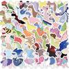50 Cartoon Long-neck Dinosaur Graffiti Stickers Decorate Guitar Notebook Suitcase DIY Waterproof