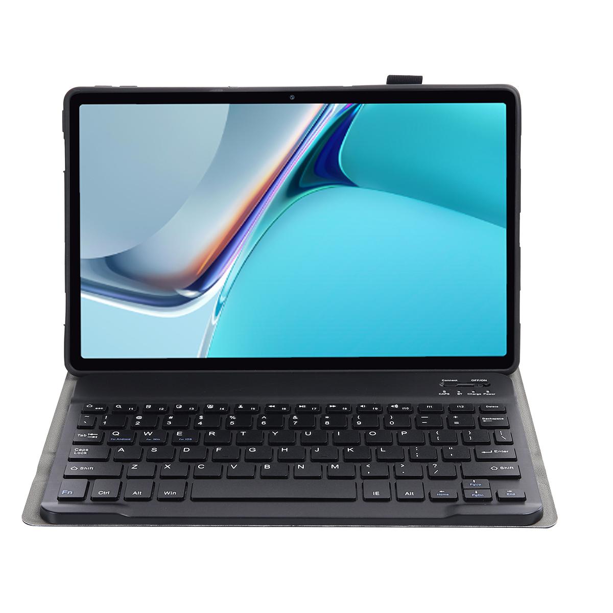 

AW11 Super Thin Wireless Bluetooth-compatible Keyboard TPU Inner Case+Leather Protective Case for Huawei MatePad 11 (2021) (DBY-W09) Black