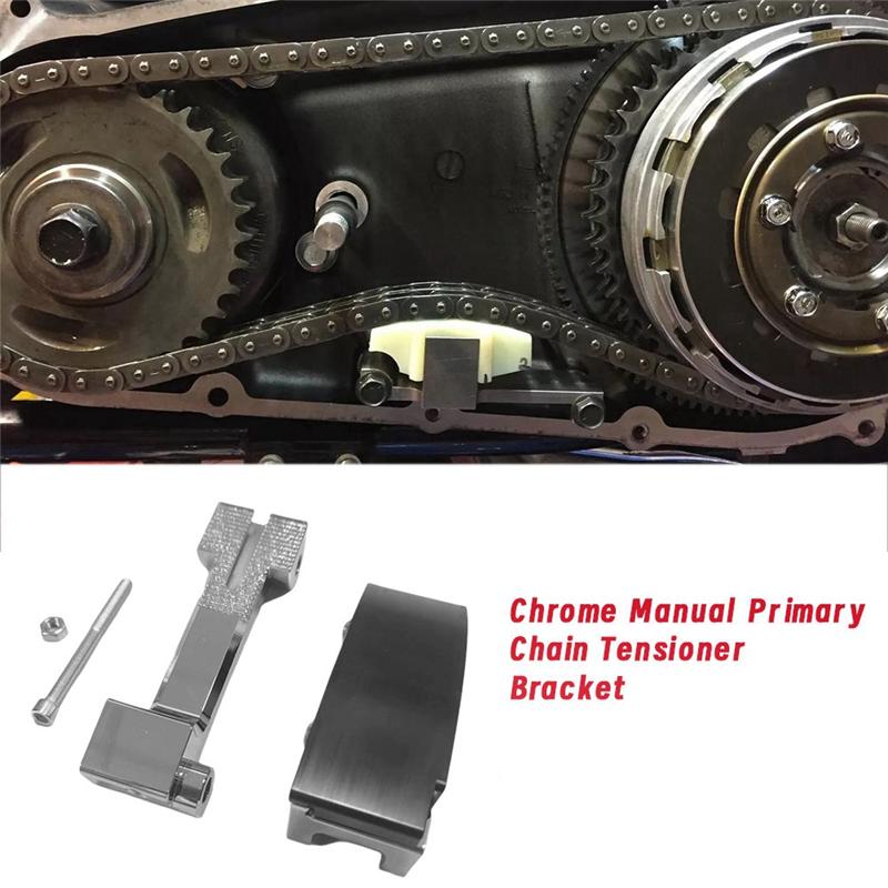Chrome Manual Chain Tensioner Bracket For  Road King 17-21 Street Glide Special Electra Glide Motorcycle Primary
