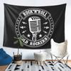 Microphone Rock And Roll Rockabilly Tapestry Decor Art Aesthetic Tapestries for Living Room Bedroom Home Wall Cloth Wall Hanging