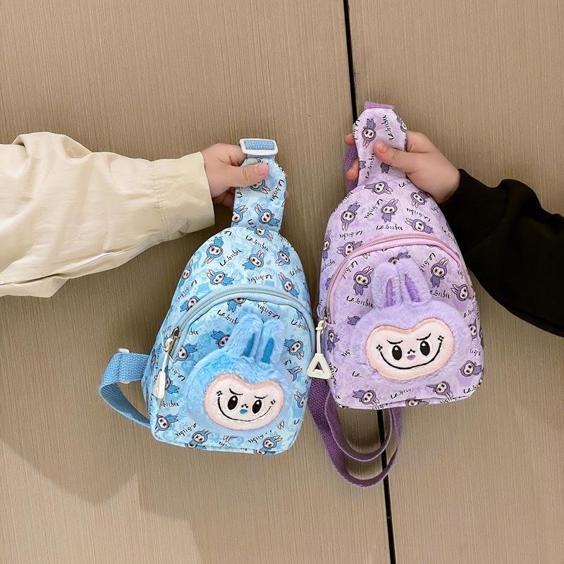 New Bubble Doll Plush Breast Bag Cartoon Crossbody Bag Girl Crossbody Bag Children's Breast Bag