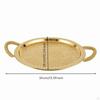 Metal Serving Tray with Handles Textured Platter Versatile