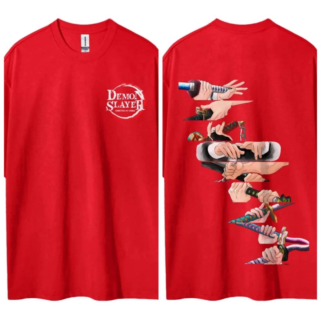 Hot Sale Anime Peripherals Demon Slayer Manga Graphic Print Short-sleeved Men Women Cotton Comfortable Soft  Loose Casual Oversized Top Summer New Tee