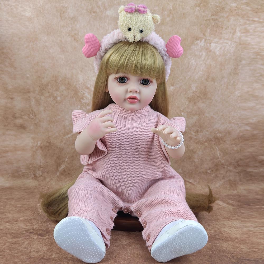 55cm Realistic Reborn Doll - Long Hair DIY Dress-up Princess Surprise Gift