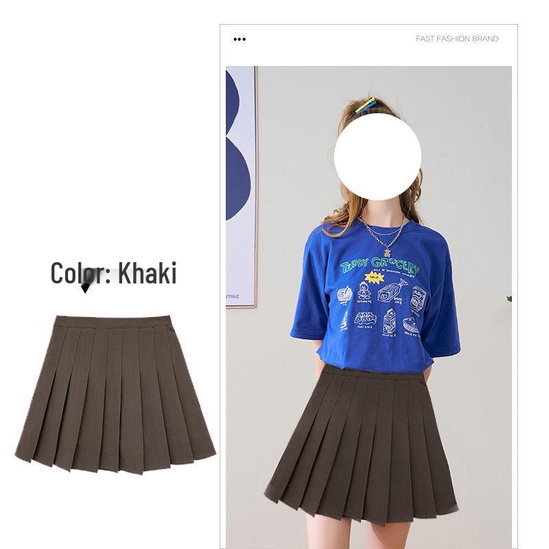 

Женская черная плиссированная юбка-шорты А-силуэта с высокой посадкой - Коллекция Лето 2023, Большой размер XXXL кофейный