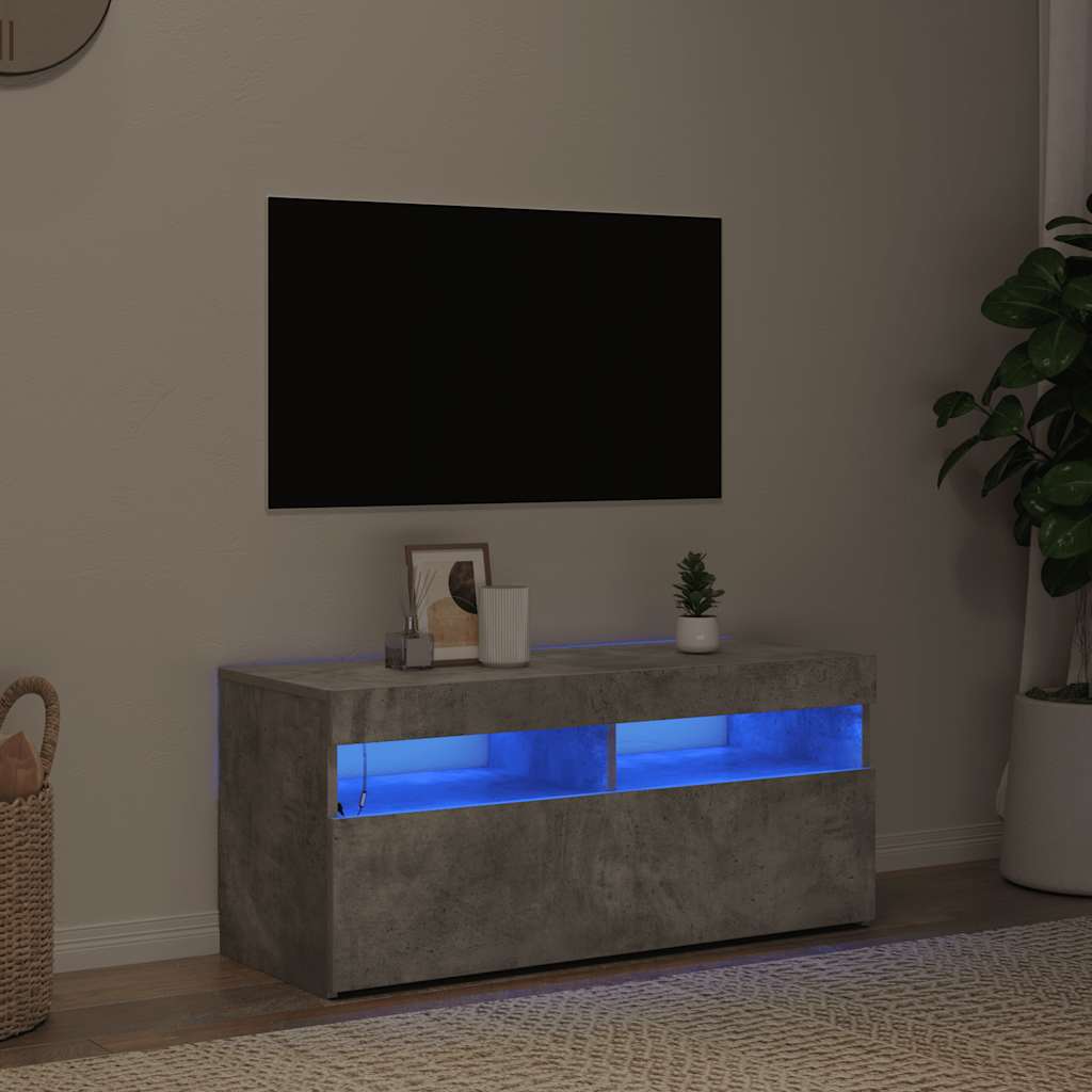 Moderne, Minimalistische TV-Schränke Mit LED-Lichtern, Wohnzimmer- Und Schlafzimmer-TV-Schränke, Stauraum-Sideboards, 90x35x40 Cm