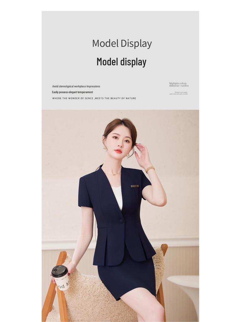 Women's Summer Professional Suit: Elegant, Lightweight Workwear for Hotel and Jewelry Store Managers