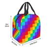 Color Race Checkered Flag Pattern Insulated Lunch Box Leak-proof Thermal Cooler Lunch Bag for Men Women Kids Work Trip Picnic
