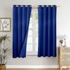 Polyester 100% Blackout Plain Long Door Curtains|100% Room Darkening| Blackout Long Door Curtains| 9 Feet |Set of 2| Plain Design |