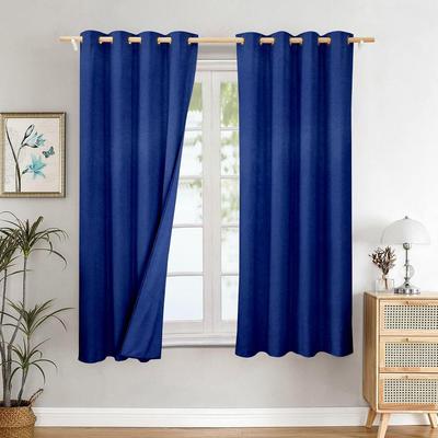 Polyester 100% Verdunkelnd Einfarbig Lange Türvorhänge|100% Raumverdunkelung| Verdunkelnde Lange Türvorhänge| 9 Fuß |2er-Set| Einfarbiges Design |