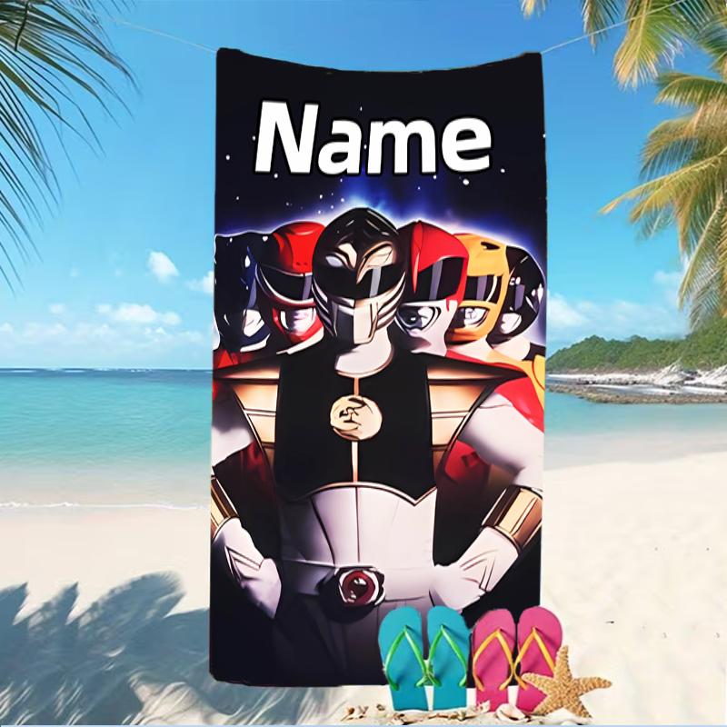 Customizable personalized beach towels Mighty Morphin Power Rangers themed designs.Suitable for the beach, yoga, sports;ideal as beach accessories