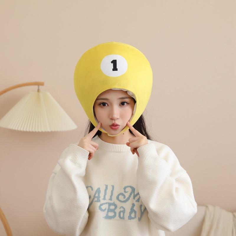 

Hat Games, Желтый Нет. 1 Головной убор для бильярда, Реквизит для фото, Мультяшный головной убор, Реквизит для выступлений 33*30CM0.2kg