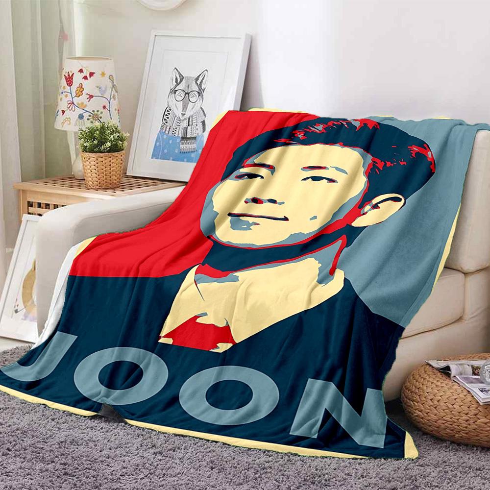 1pc Joon Flannel Blanket [Cozy Throw Blanket] For Sofa, Bed, Travel, Camping, Livingroom, Office, Couch, Chair, And Bed