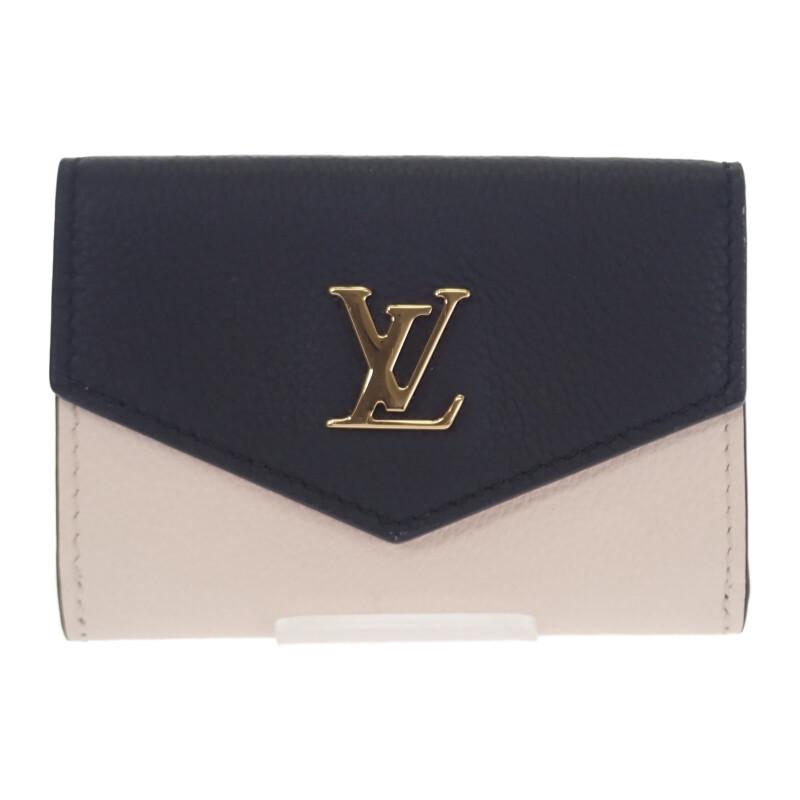 LOUIS VUITTON  M80984 Tri-fold wallet Noir/claim Grain Calfskin Leather Women