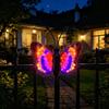 Solar Butterfly Garden LED Wall Outdoor Decoration Light Color Changing Lamp Waterproof
