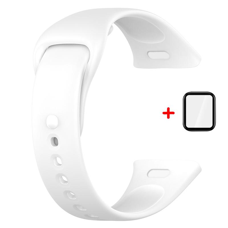Silicone Band For Xiaomi Redmi Watch 3 Active Strap Replacement Watchband Bracelet For Redmi Watch 3 Lite With Screen Protector