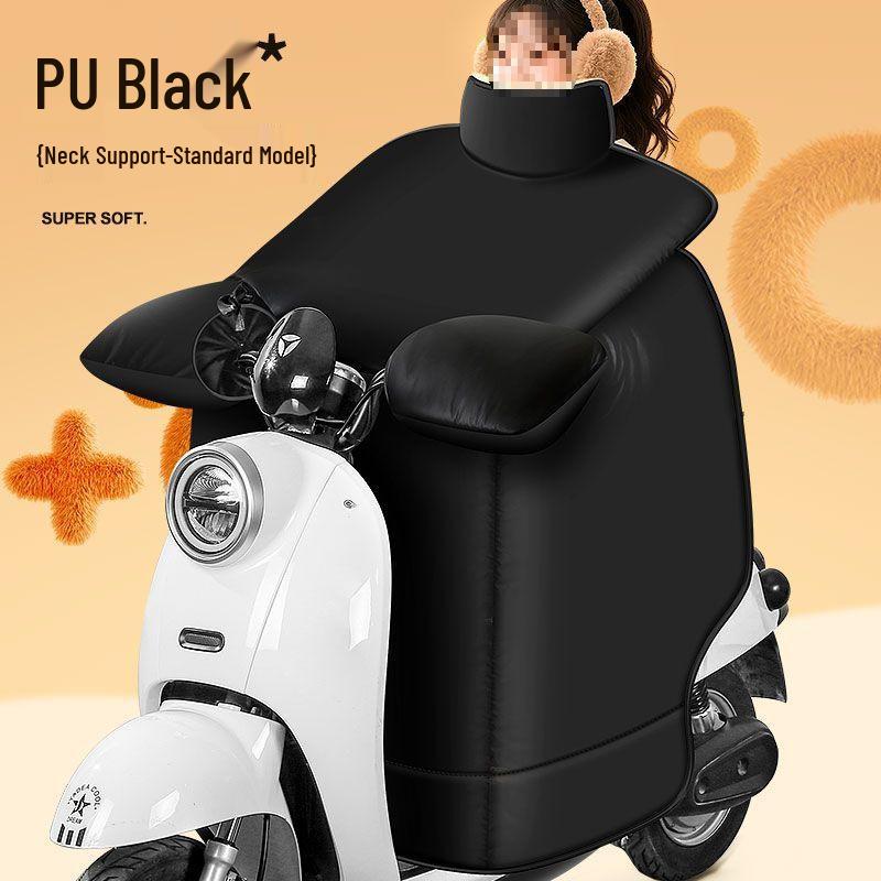 Winter Winddichte Fleecegefütterte Elektrofahrzeug-Windschutzscheibenabdeckung mit Vergrößerten Kniepolstern