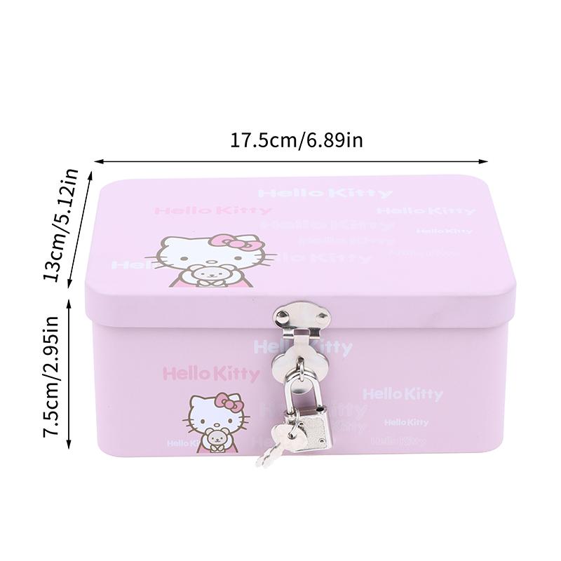 1Pc Lockable Storage Box Desktop Home Use Tinplate Can Money Box For Kids Waterproof Portable Secret Safe Box