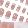24 Stuks Nagellak Melkwit Breed Frans Ins Stijl, Zacht Temperament Middellang Vierkant Draagbare Nagels