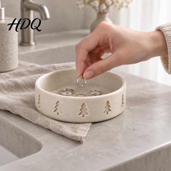 Necklace Holder Tray Christmas Tree Hollow Storage Box Decorative Plastic Shallow Compact Accessory Box Organizer for Jewelry Desk Accessories