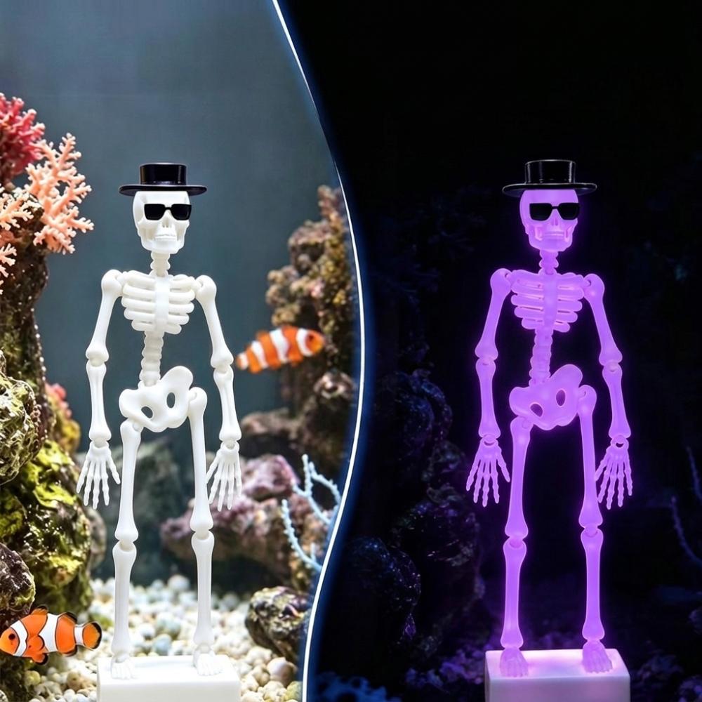 Cappello Occhiali da Sole Acquario Danzante Teschio Ornamento Scheletro Dinamico Bollicine Appassionati di Acquari