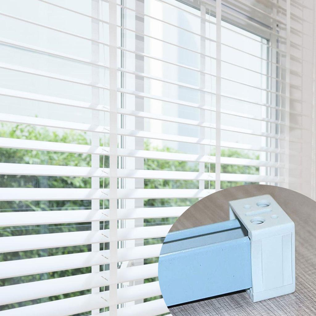 6Pieces White Color Mounting Brackets Blind Brackets Rust Resistant Headrail Track End Holder for Window Blinds Headrail