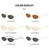 European and American Personalized Small Frame Hexagonal Oval Exquisite Metal Glasses Men & Women Fashionable Anti-Uv Sunglasses