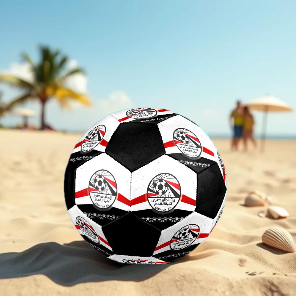 Egyptian FA Soccer Ball Colorful All Ages Machine Stitched PVC Competition Ready Durable High-Bounce.SIZE5