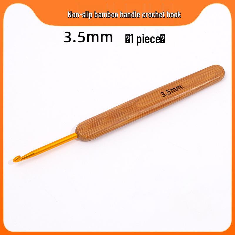 Carbonized Bamboo Crochet Yarn & Knitting Tool Set with Extra-Fine Old-Fashioned Bamboo Handle Set