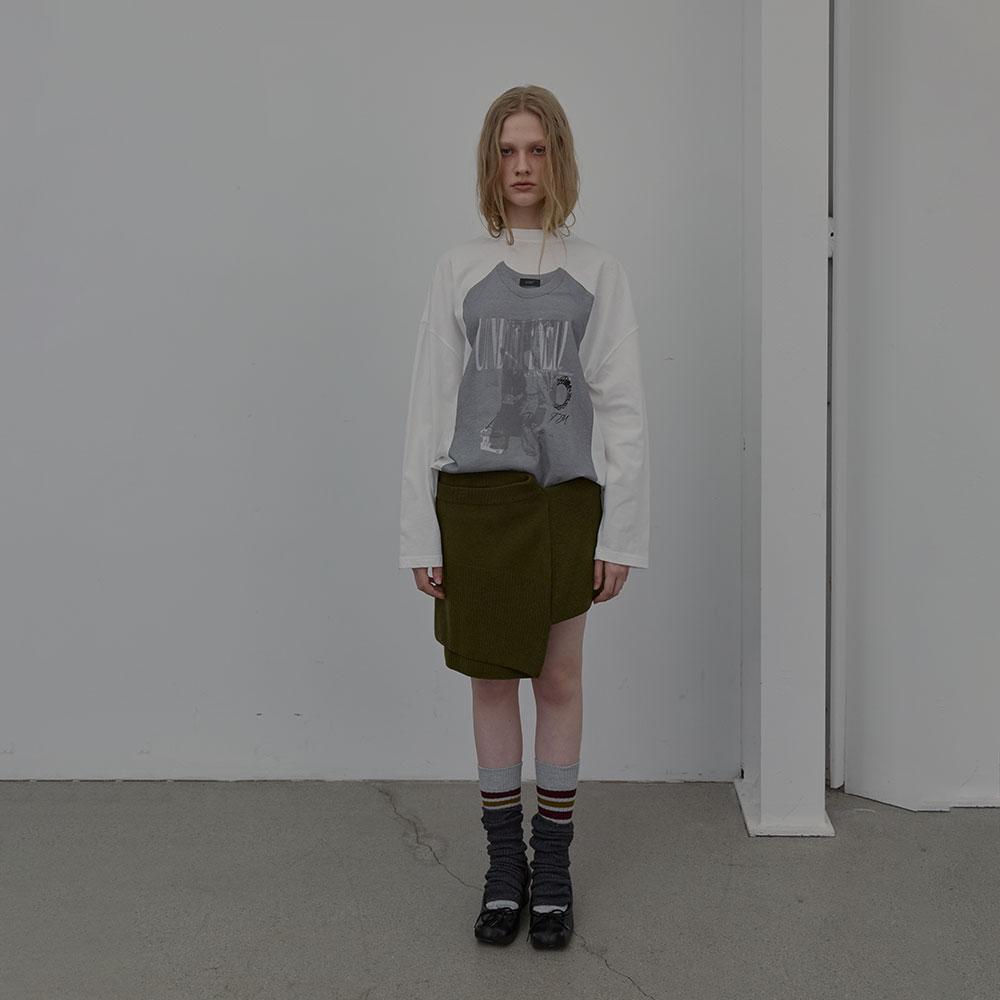 LCDC™ Double Layer Knit Skirt (Khaki)