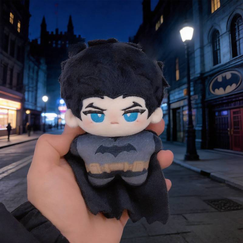 Batman Bruce Wayne Plush Toy With Batthemed Headgear For Teens And Collectors