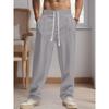 Men Loose Linen Casual Wide Leg Beach Sports Pants