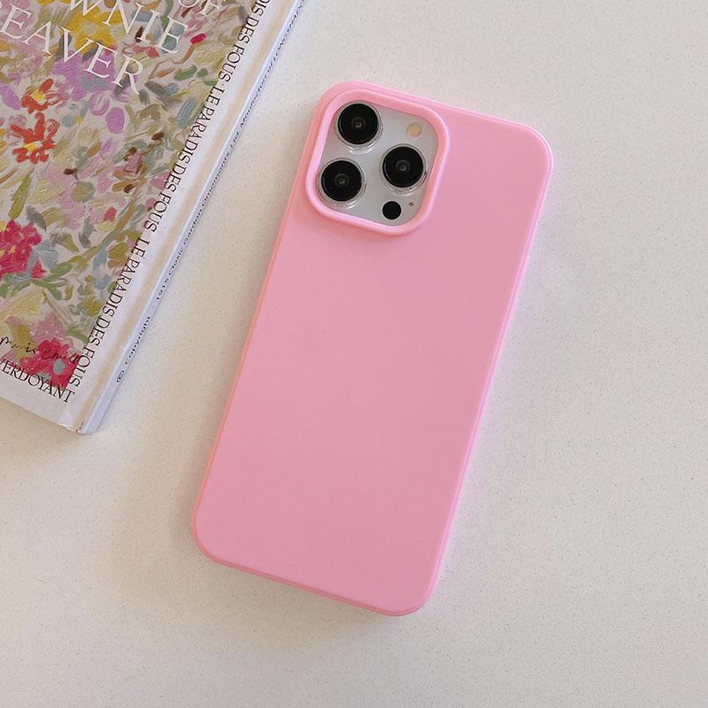 Luxury Frosted Soft Matte Silicone Solid Candy Case for iPhone 11 12 13 Mini 14 15 16 17 Pro Max X XS Max Shockproof Cover