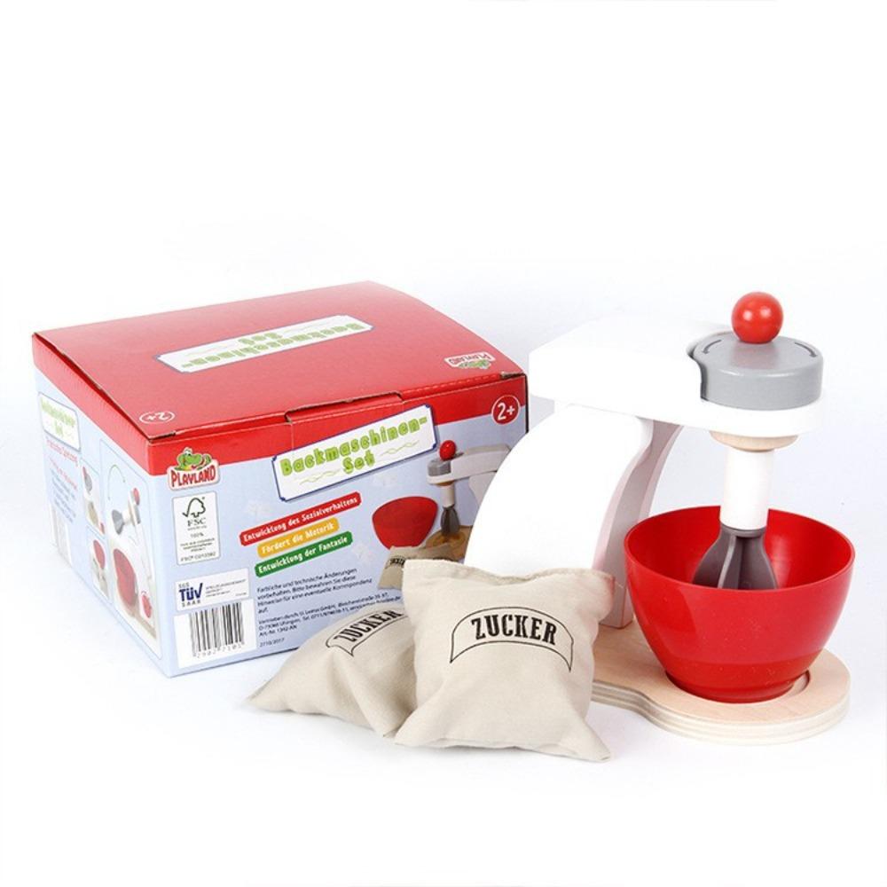 Playing house kitchen wooden white bread machine coffee machine blender simulation kitchen utensils parent-child toys