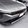 2pcs Car Exterior Carbon Fiber Piano Black Front Bumper Mesh Decorative Stripes Mouldings For Kia K4 LHD RHD