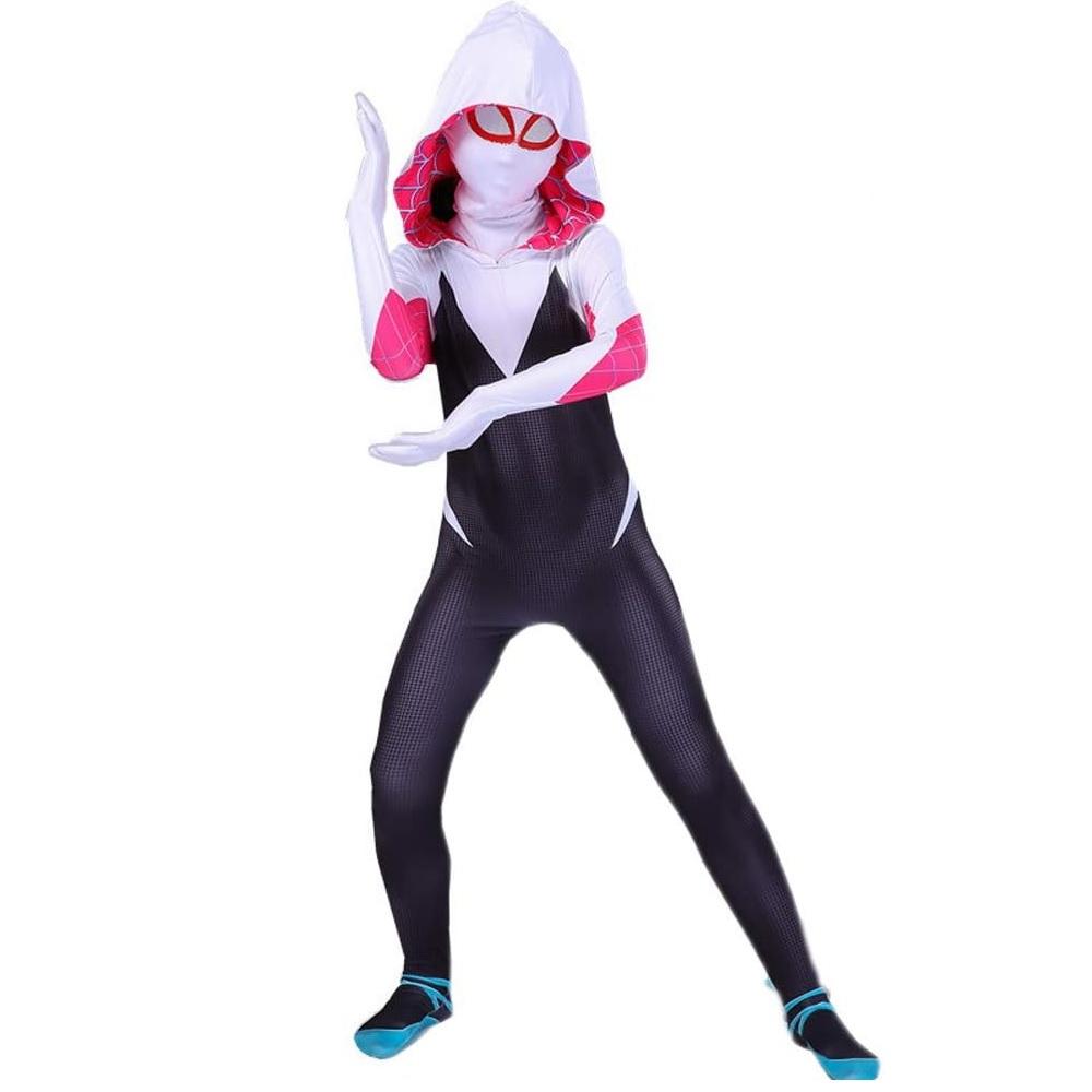 Superhero Women Adult Bodysuit Halloween Cosplay Jumsuit For Spider-Verse Gwen Stacy Costume Height 160-170cm