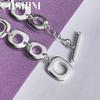 CHSHINE 925 Sterling Silver Round Ring Chain Bracelet For Women High Quality Fashion Charm Jewelry
