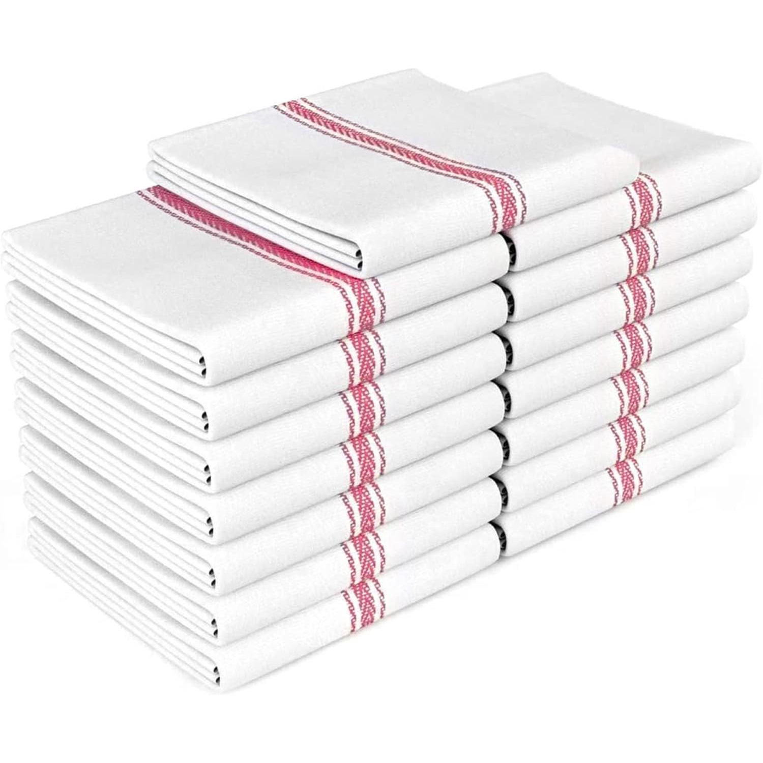 

Colorfast Striped Tassel Tea Towel: Thick, Absorbent, Oversized Cotton-Polyester Blend 40x64cm