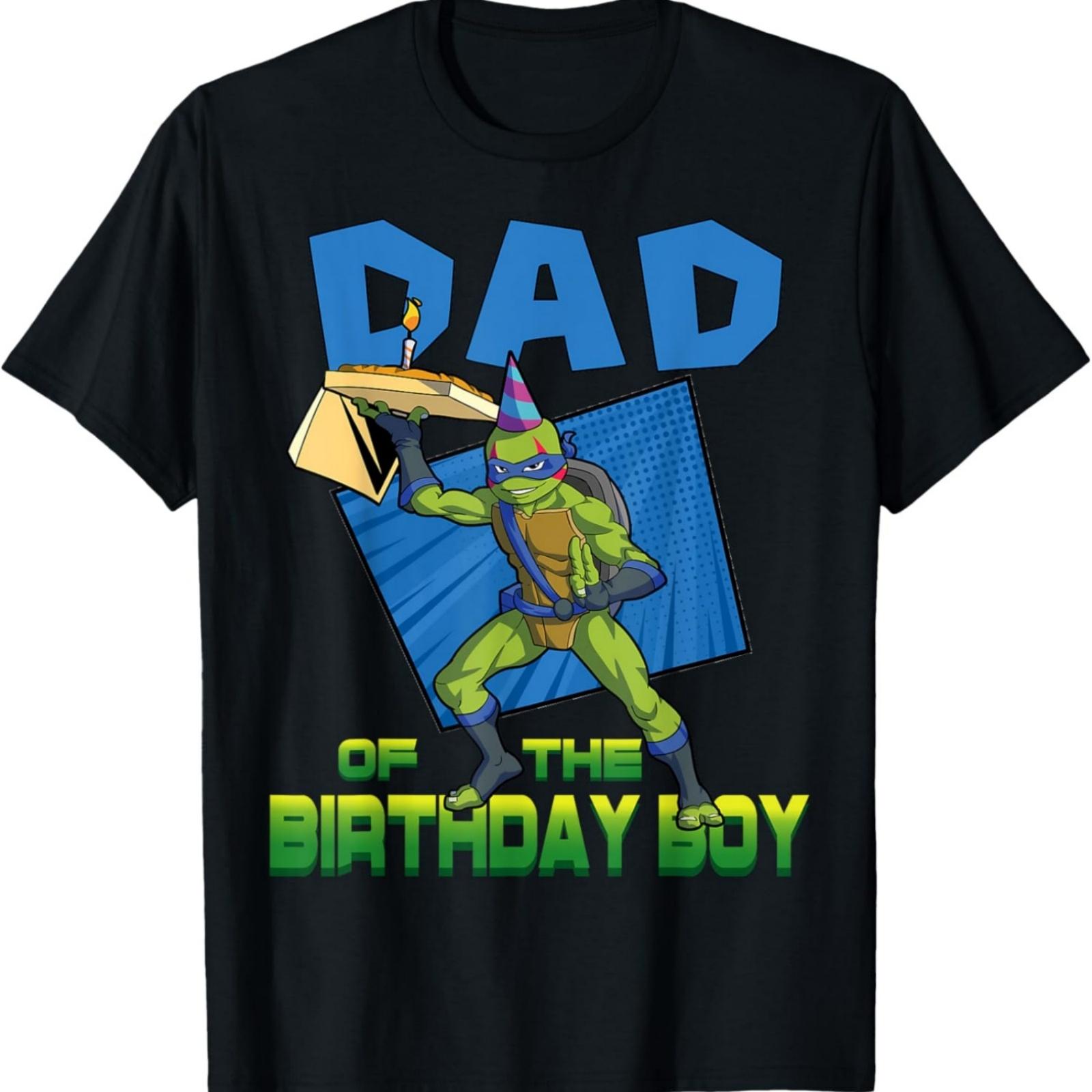 Mademark x Черепашки-ниндзя - Лео Папа именинника Пицца Тематическая вечеринка Футболка XXXXXL разноцветный