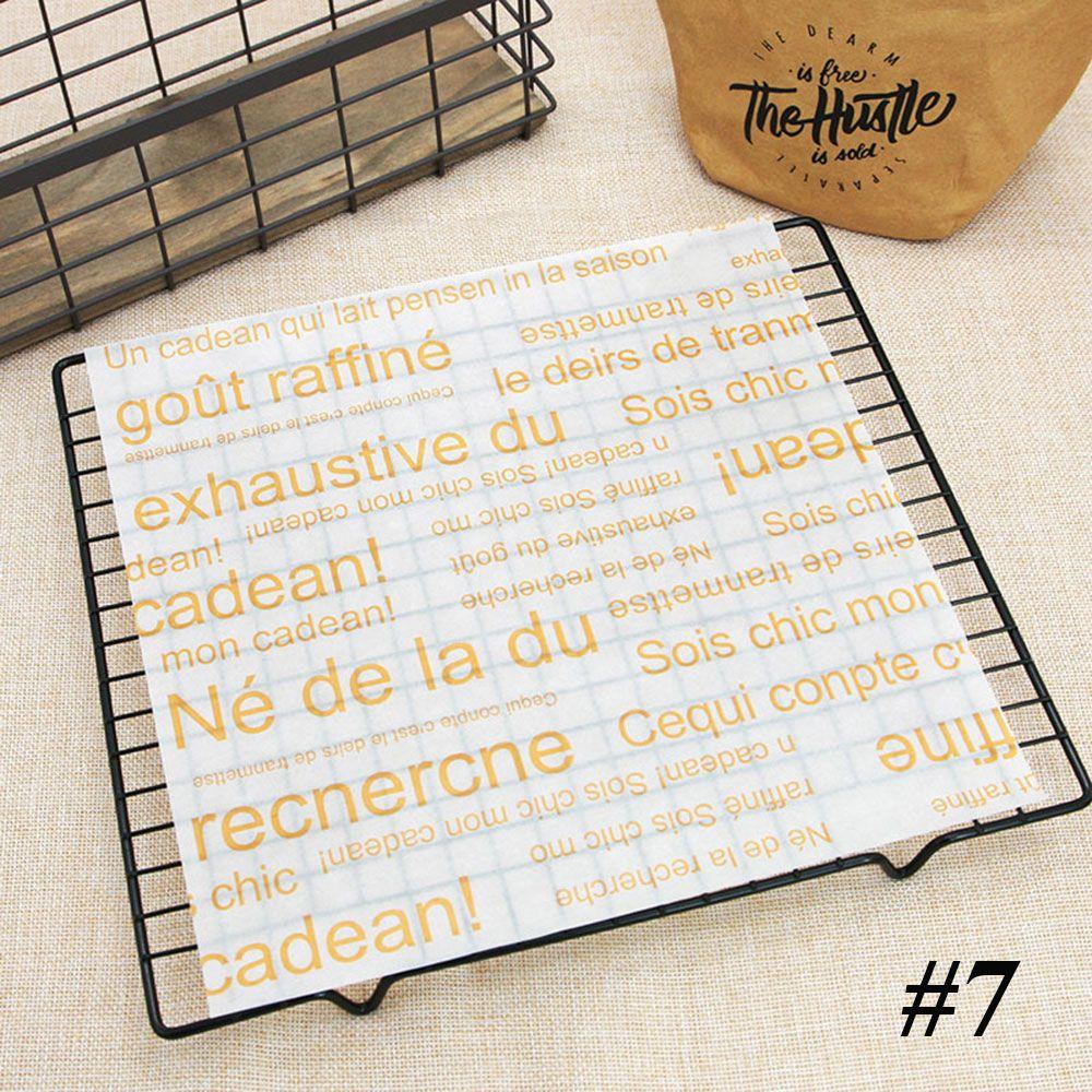 50PCS Kitchen Food Grade Baking Bread Oil-paper Wrappers Grease-proof Wax Paper