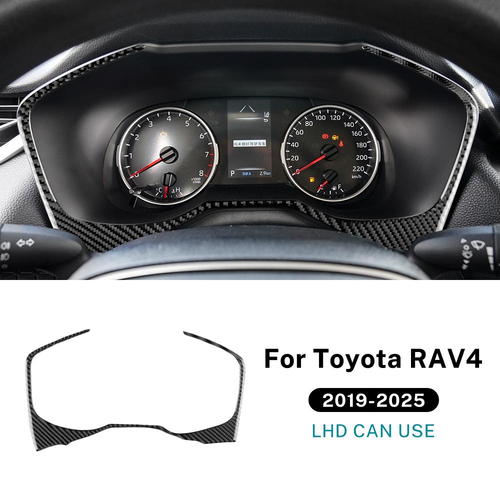 Real Soft Carbon Fiber Sticker For Toyota RAV4 XA50 2019 2020 2025 2025 2025 2025 2025 LHD RHD Car Speedometer Frame Trim