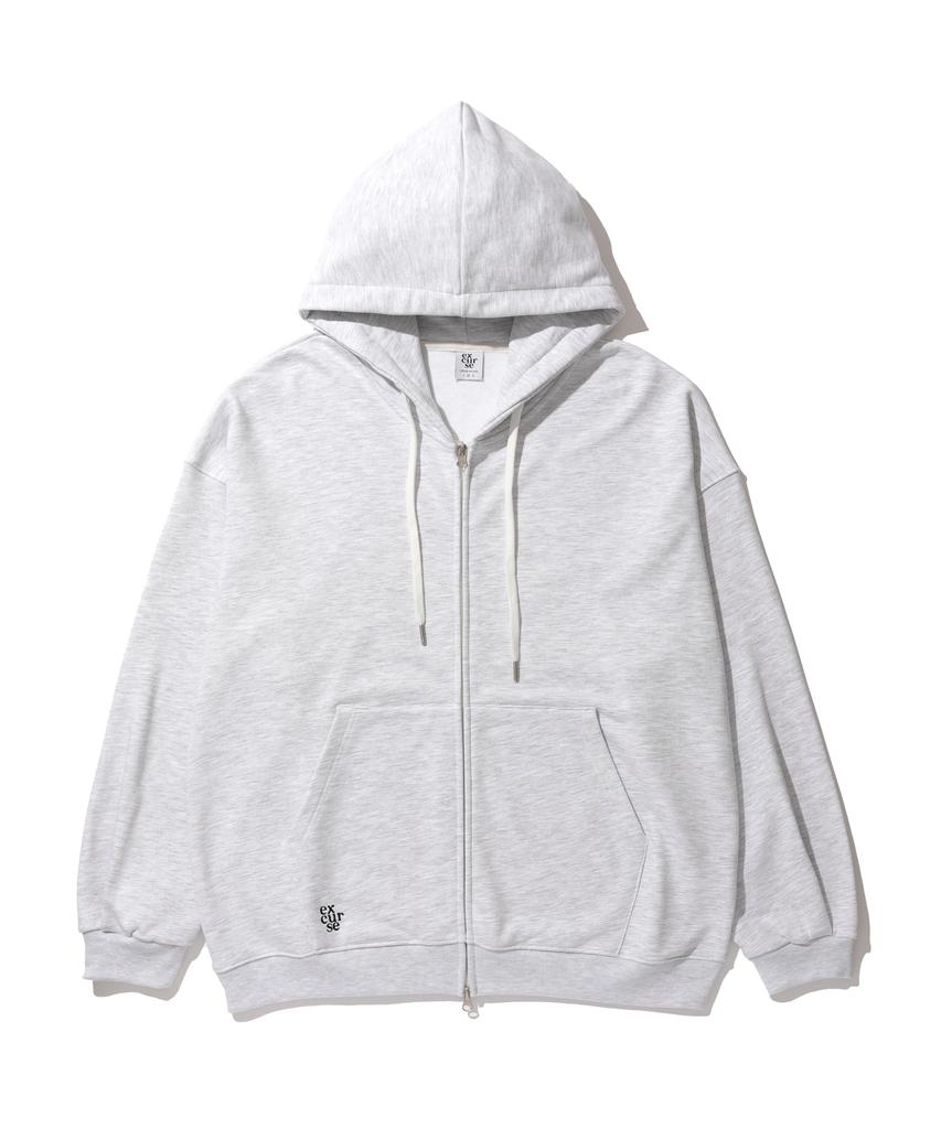 Excurse Original Oversized Zip-Up Hoodie (2-Way) Melange