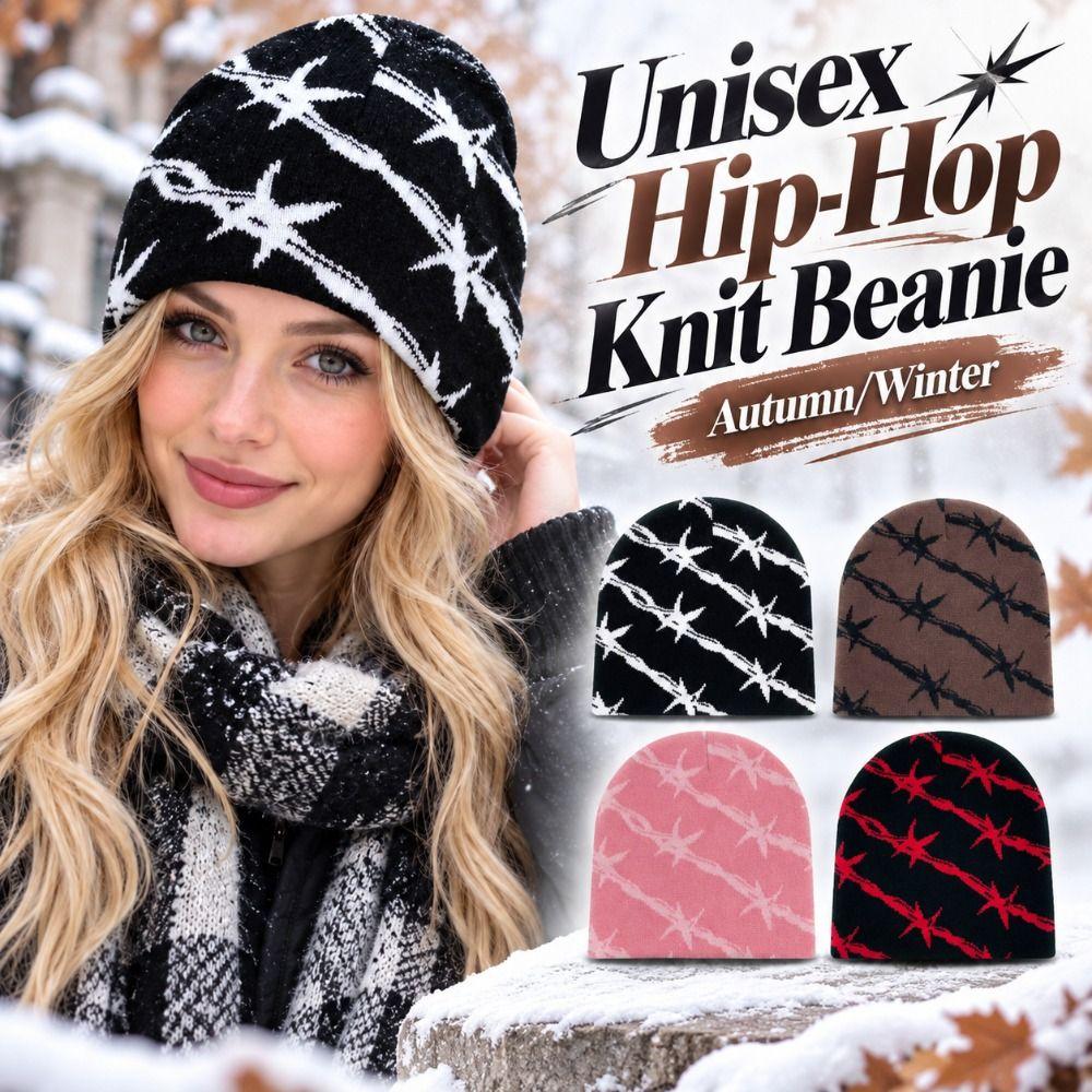Thickened Double Layer Knit Beanie Warm Knitted Hat Streetwear Winter Skull Cap Outdoor