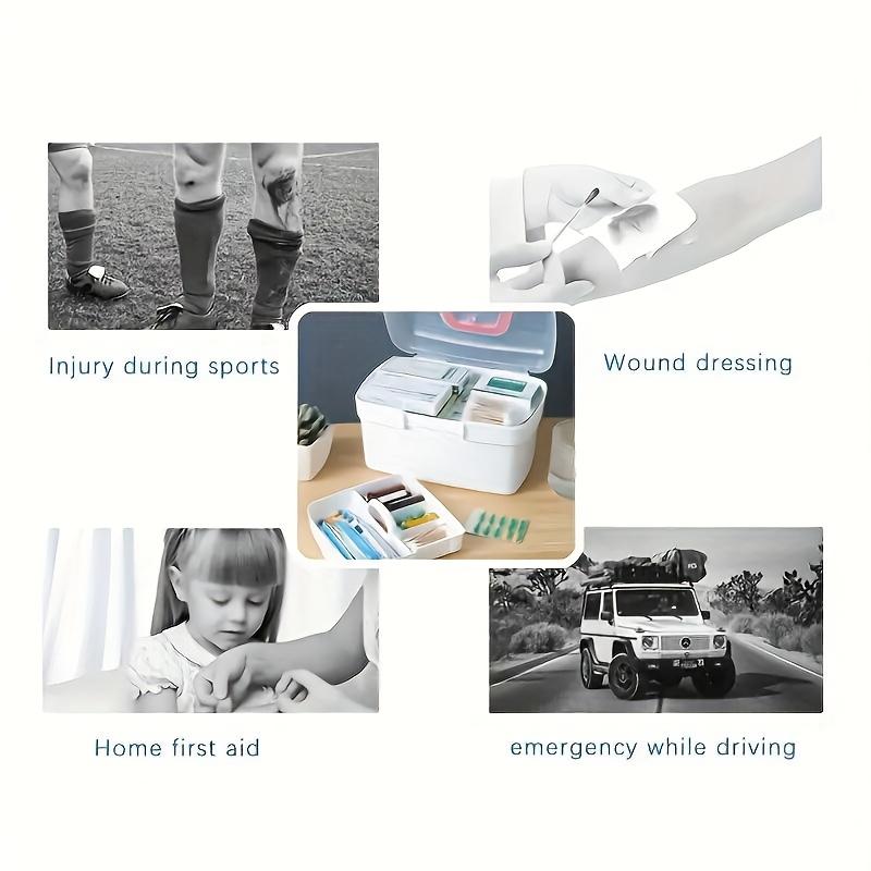 Portable Storage Box, a Household Safe Plastic Organizer, Featuring a Double-Layered Compartment /Quick Retrieval/Household Safe